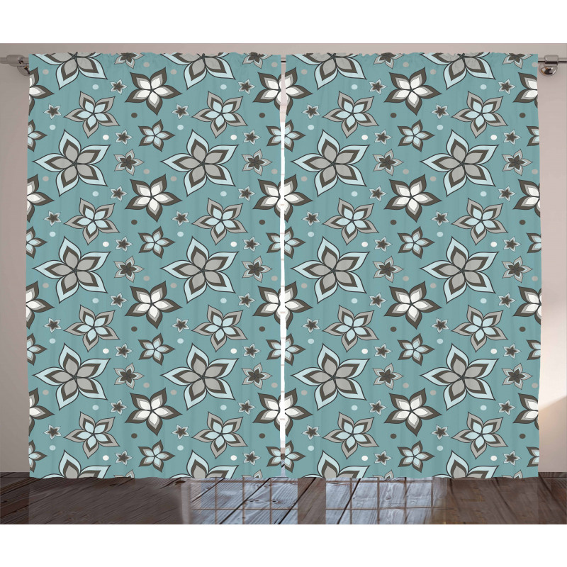 Botany Motif Bouquet Curtain