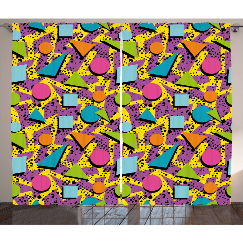 Funky Geometric Style Curtain