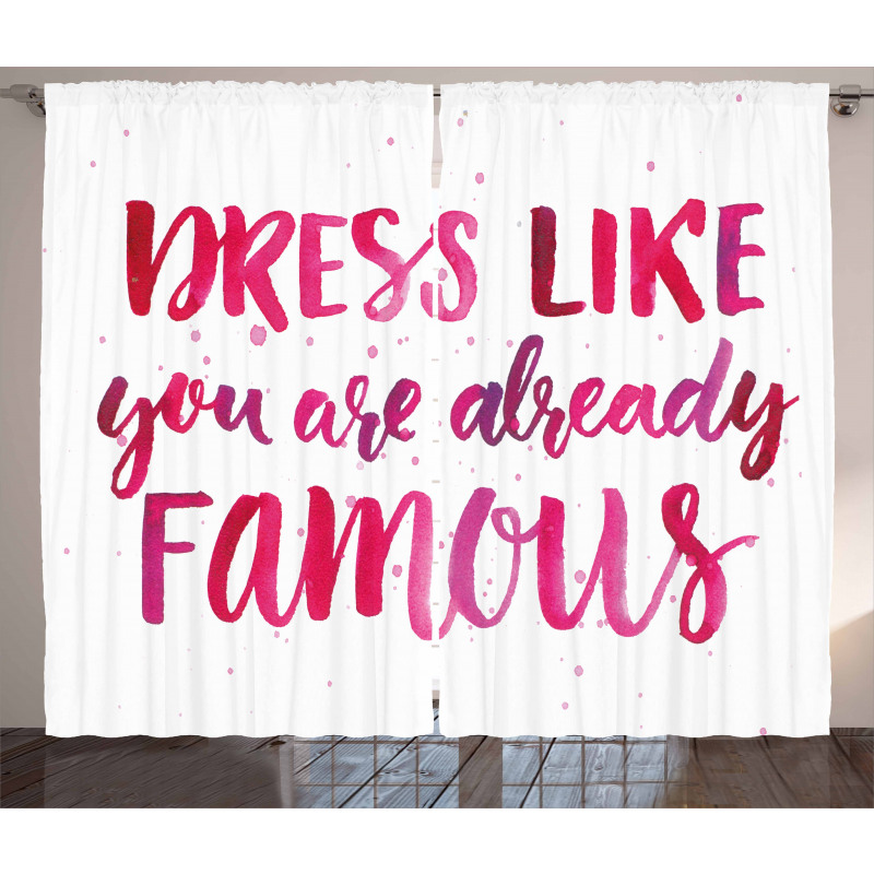 Fashion Words Curtain