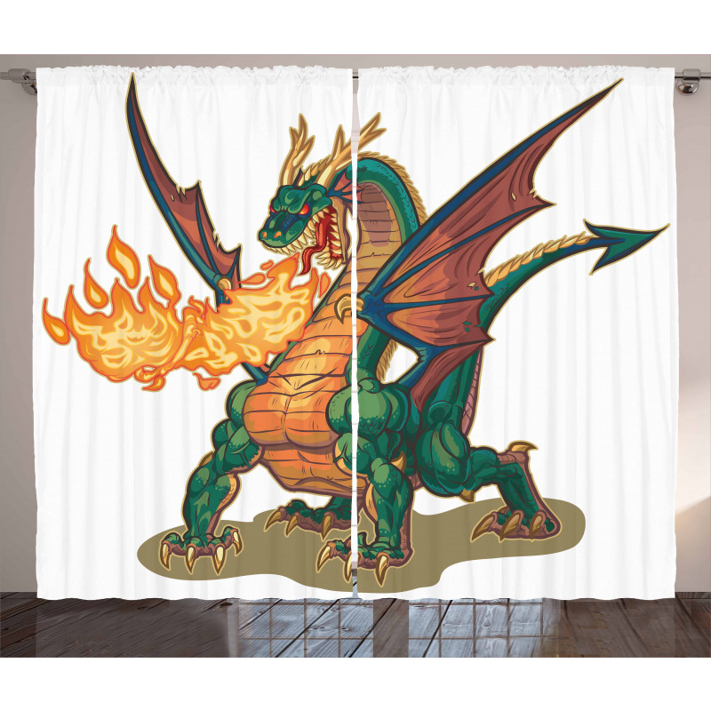 Mythical Monster Mascot Curtain