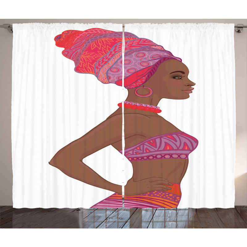 Zulu Woman Bandage Dress Curtain