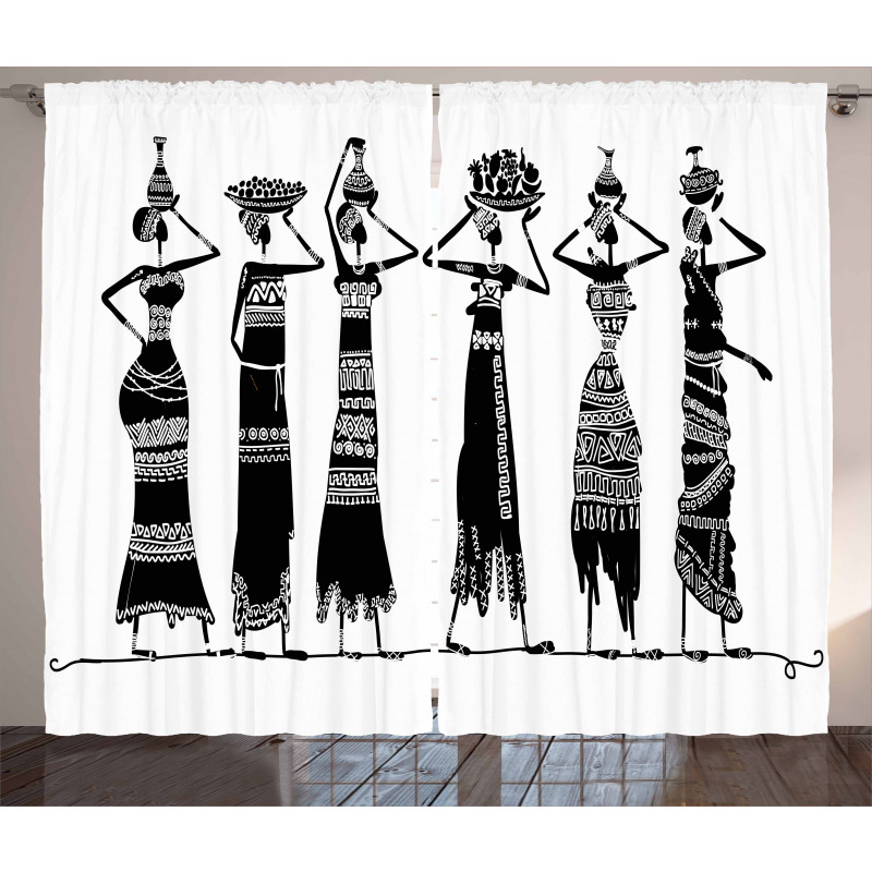 Women Jugs Dress Curtain
