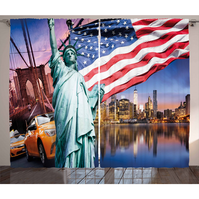 USA Touristic Concept Curtain