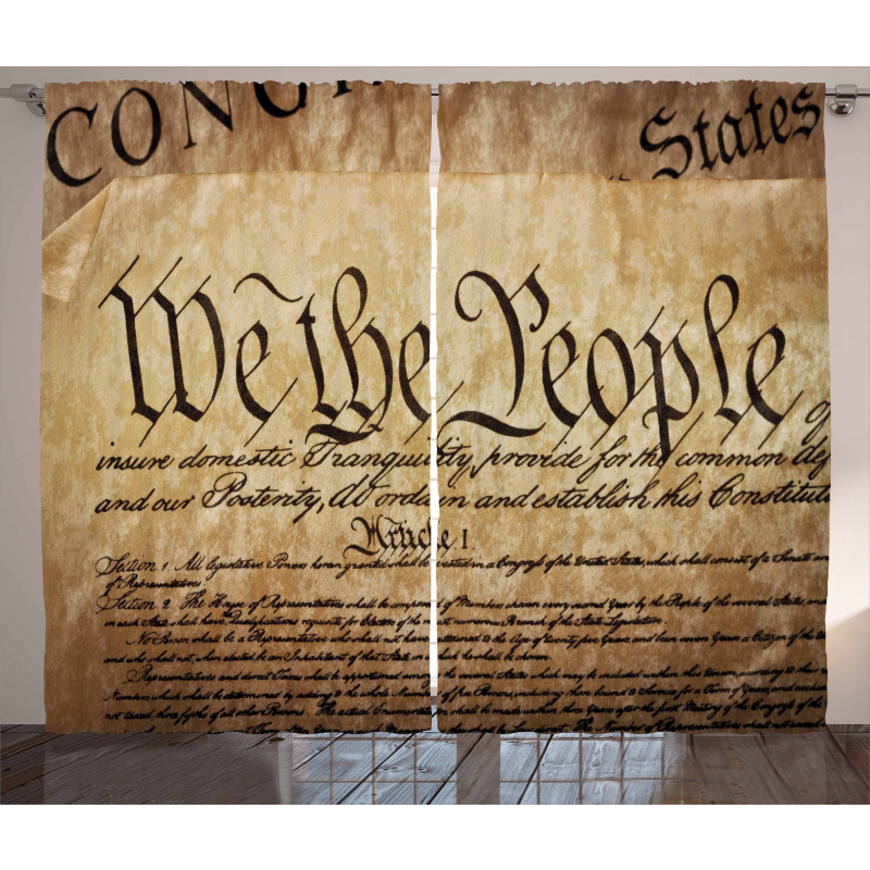 Constitution Text Curtain