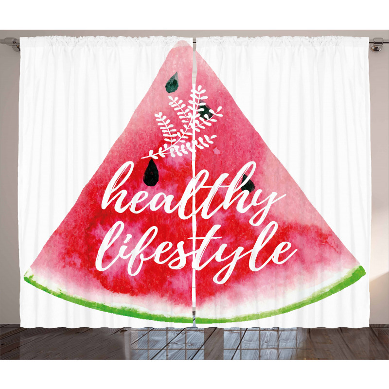 Healthy Lifestyle Vivid Curtain