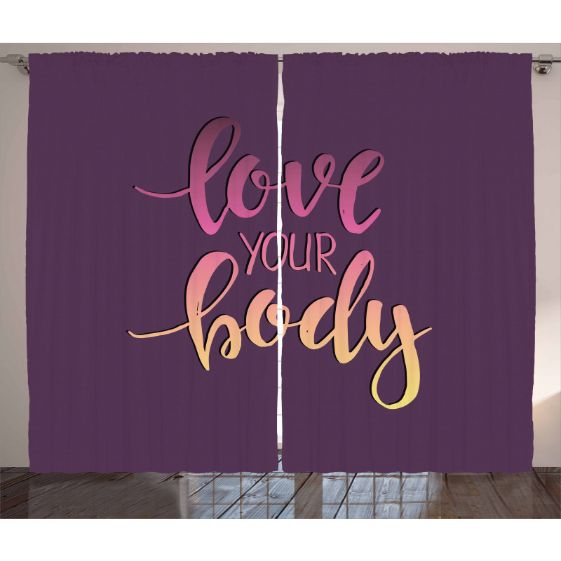 Love Your Body Positive Curtain