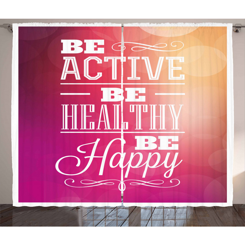Be Active Be Healthy Curtain