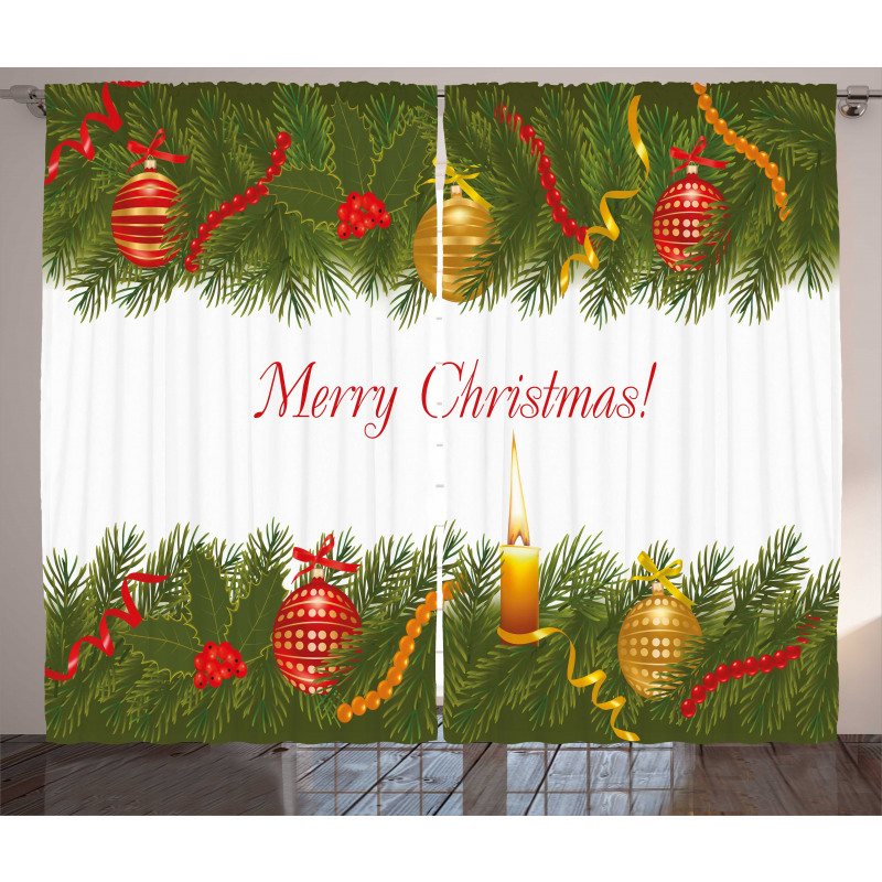 Tree Candle Greeting Curtain