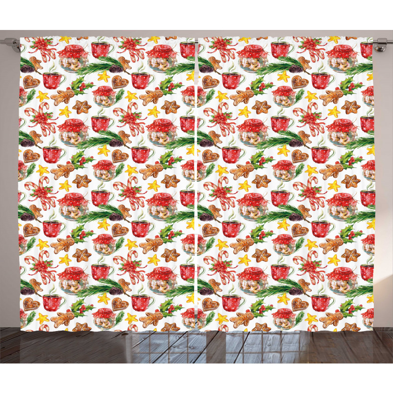 Retro Cookies Candy Curtain