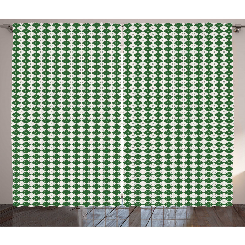 Retro Argyle Curtain