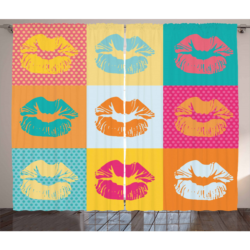 Fashion Kiss Love Design Curtain