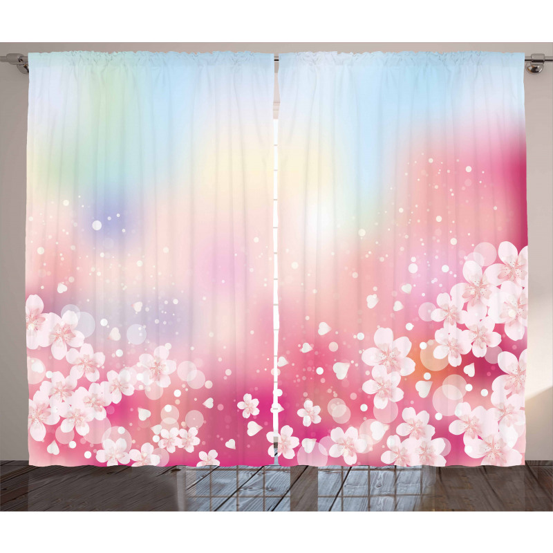 Dreamy Cherry Blossoms Curtain