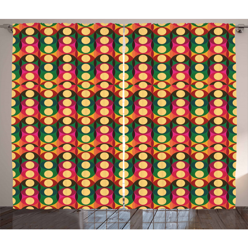 Pop Art Geometric Pastel Curtain