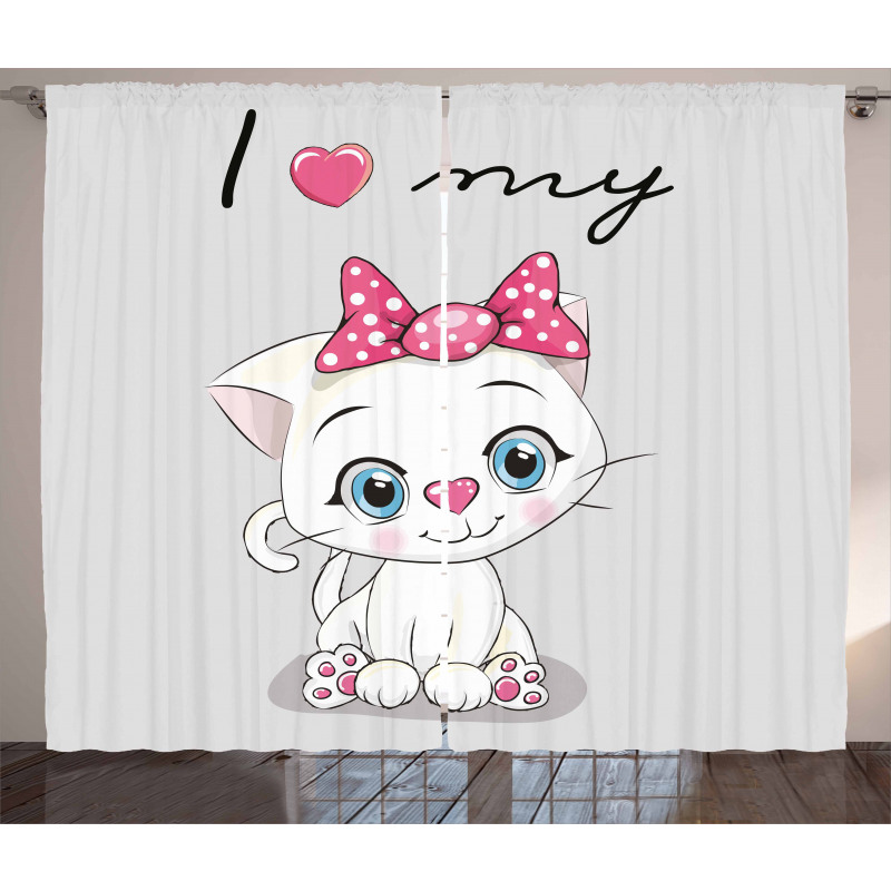 Cartoon Cat Pet Curtain