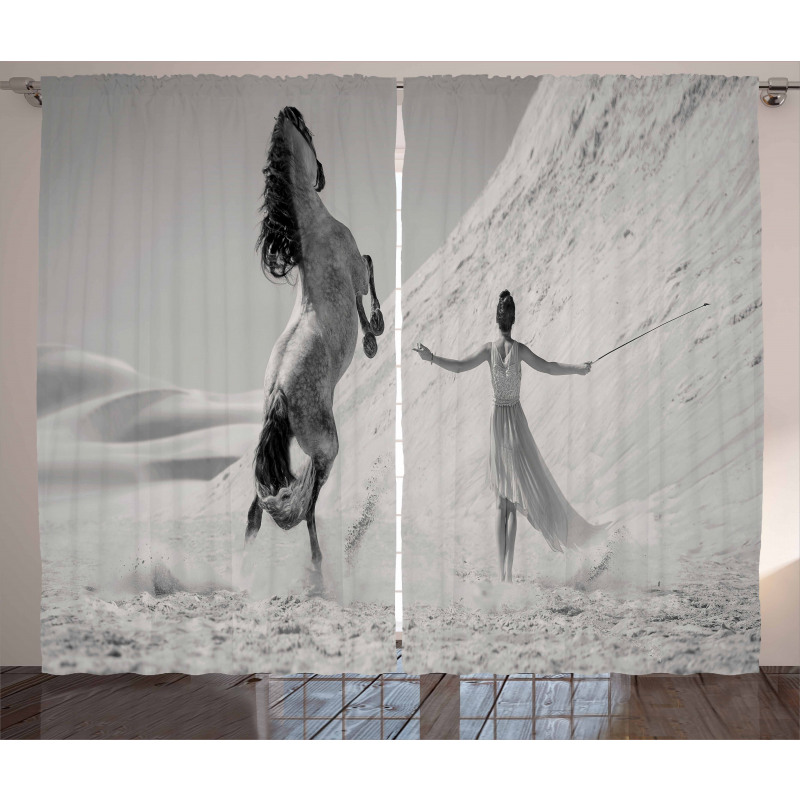 Horse and Lady Curtain