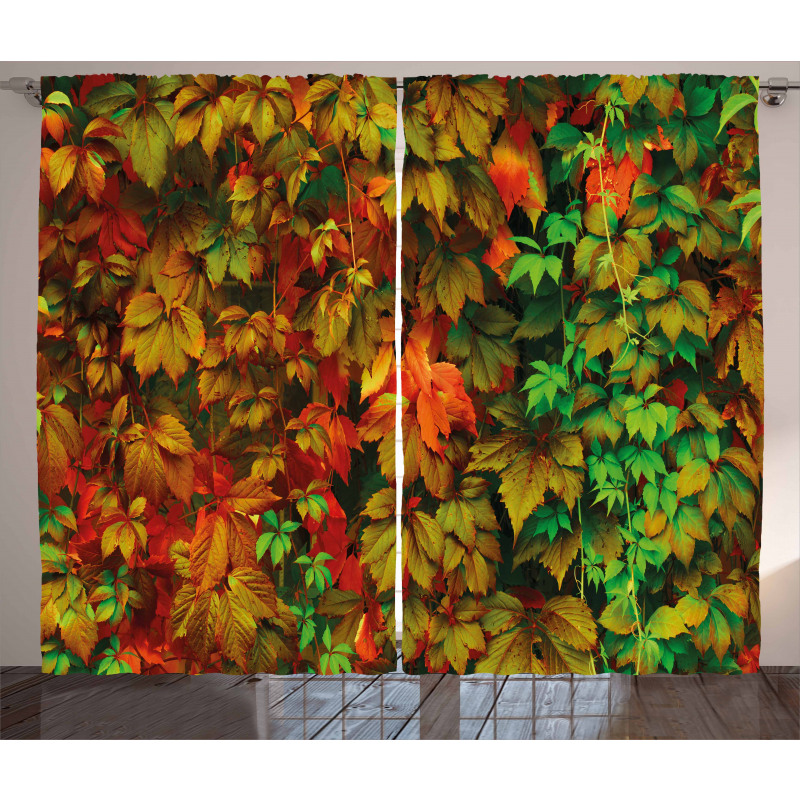 Colorful Leafage Vivid Curtain