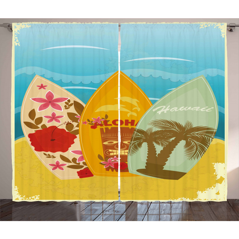 Surfboard Exotic Curtain