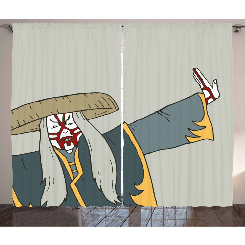 Old Japanese Person Curtain