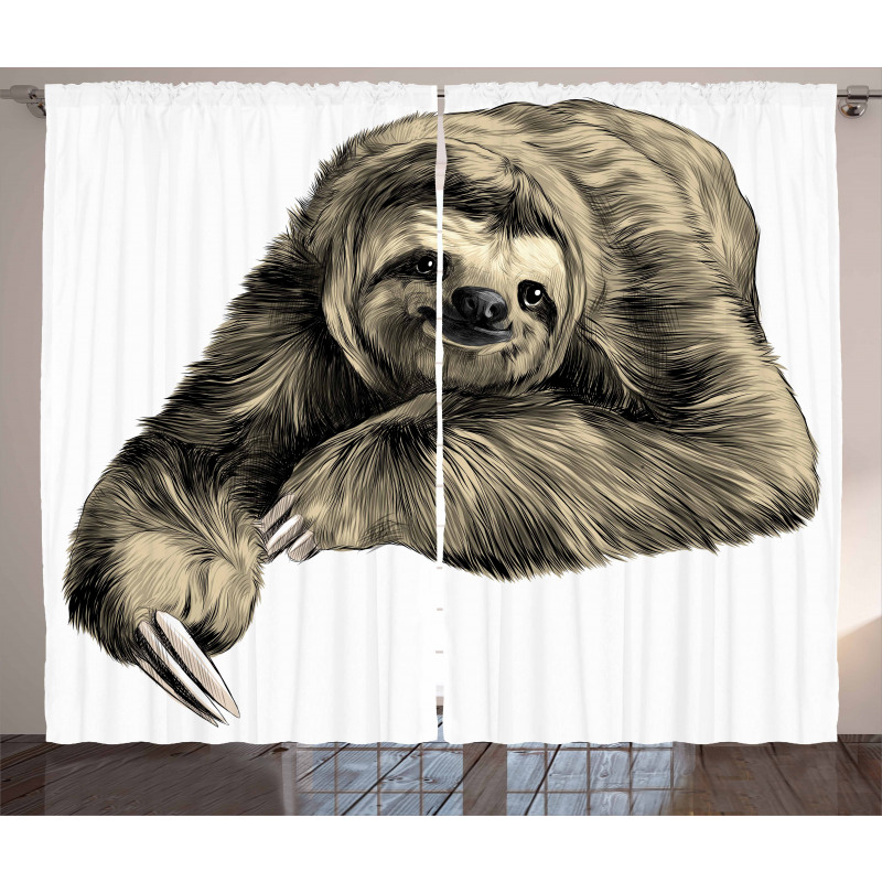 Tropical Animal Smiling Curtain