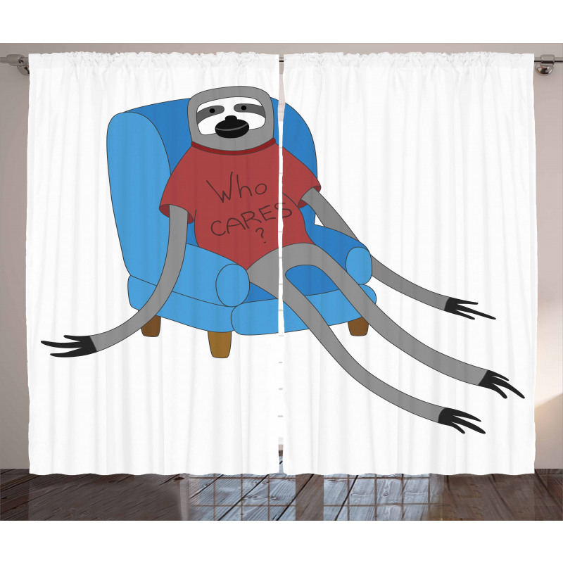 Urban Sloth Who Cares Curtain