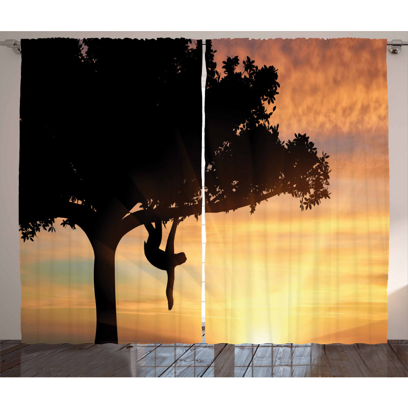 Sunset View Exotic Fauna Curtain