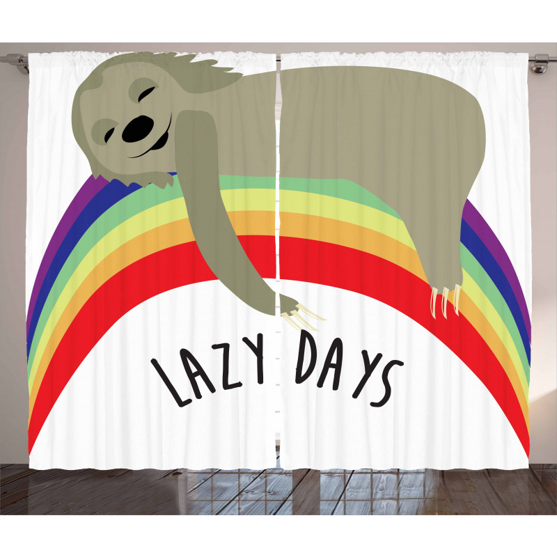 Lazy Days Carefree Sloth Curtain