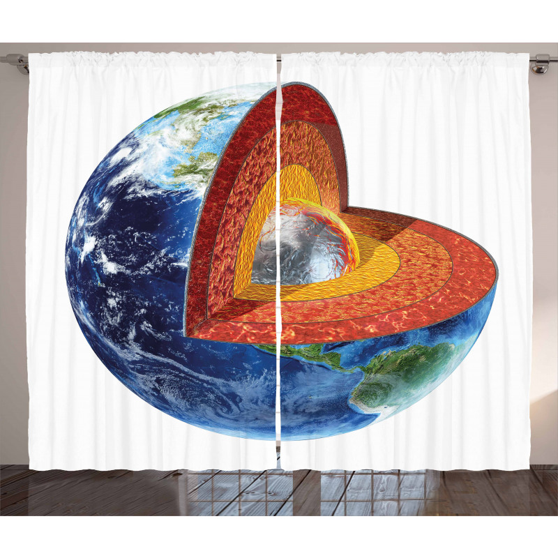 Earth Inner Core Science Curtain