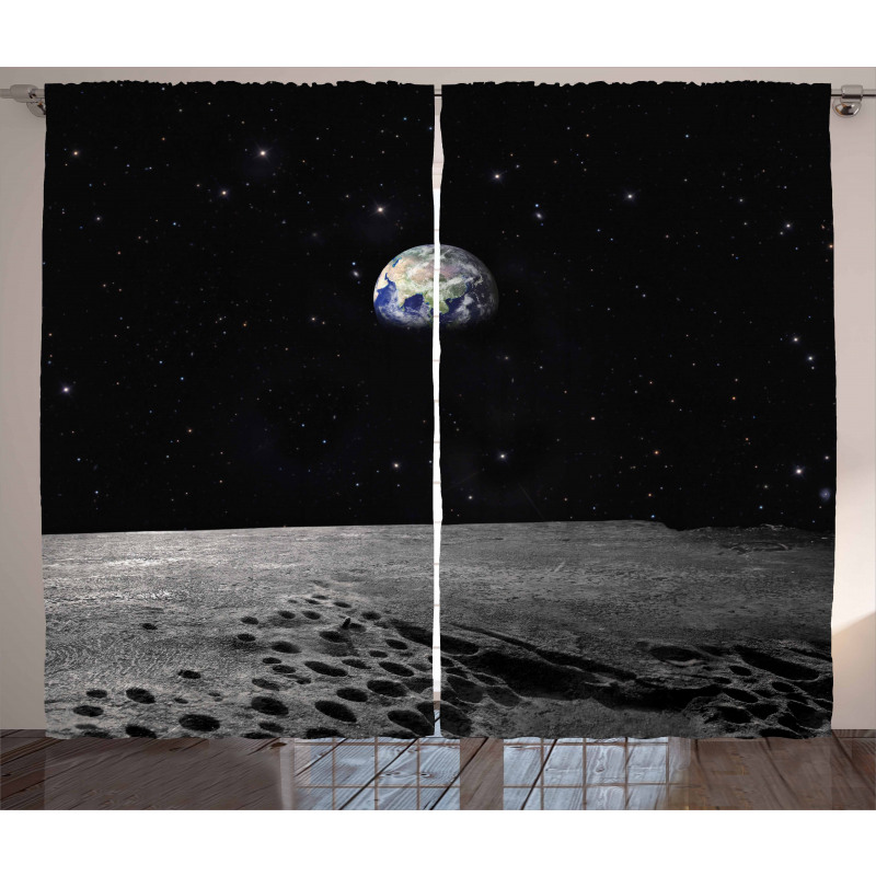 Planet Earth from Moon Curtain