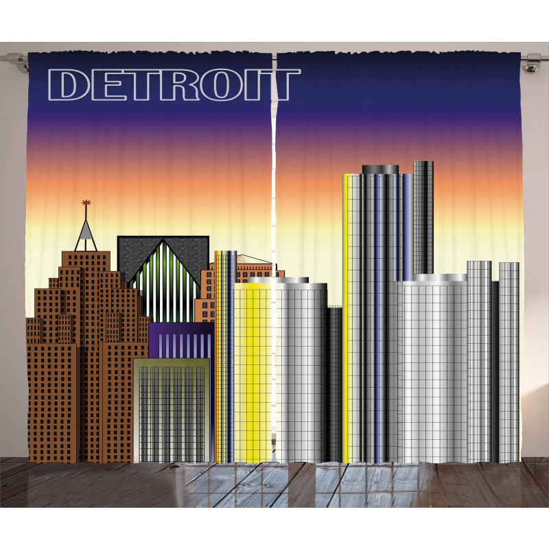 Retro Style Metropolis Curtain