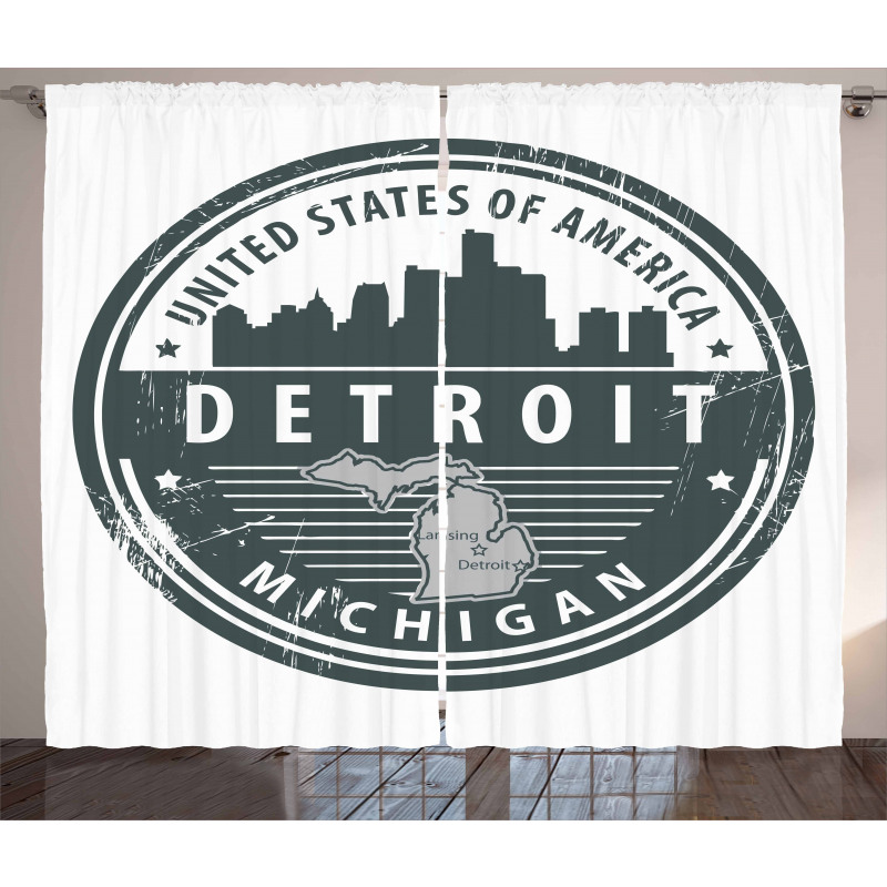 Michigan Old Stamp Curtain