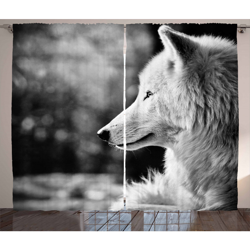 Wolf Portrait Curtain