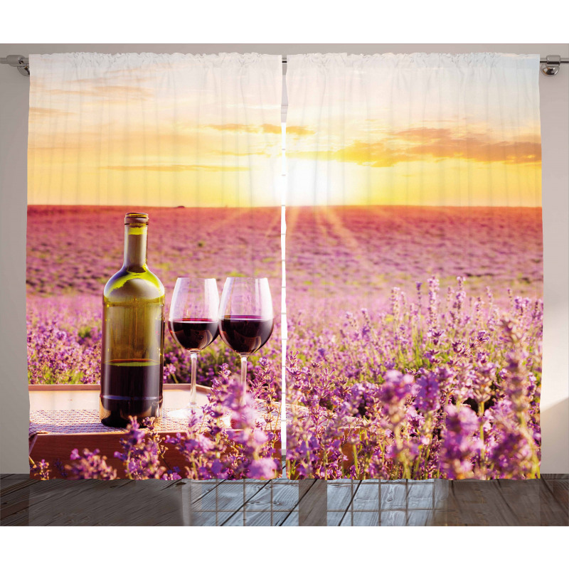 Blooming Lavender Picnic Curtain
