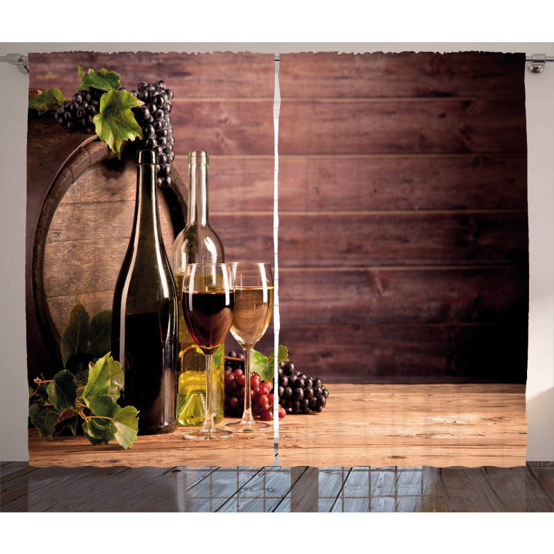 Rustic Viticulture Concept Curtain