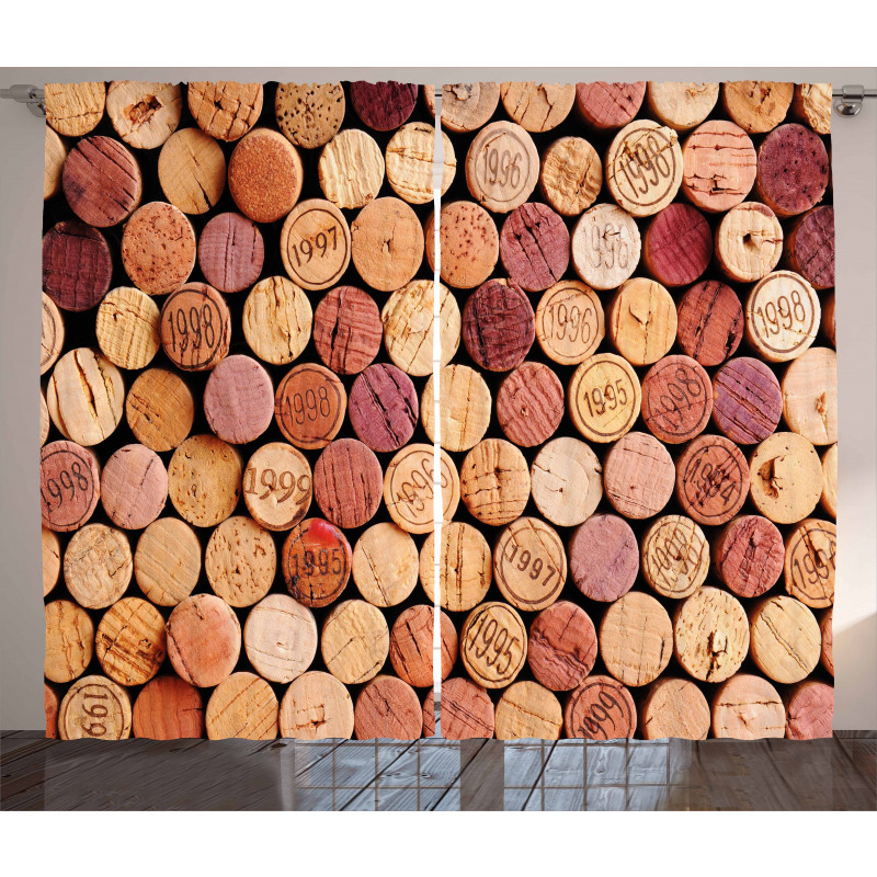 Random Used Wine Corks Curtain