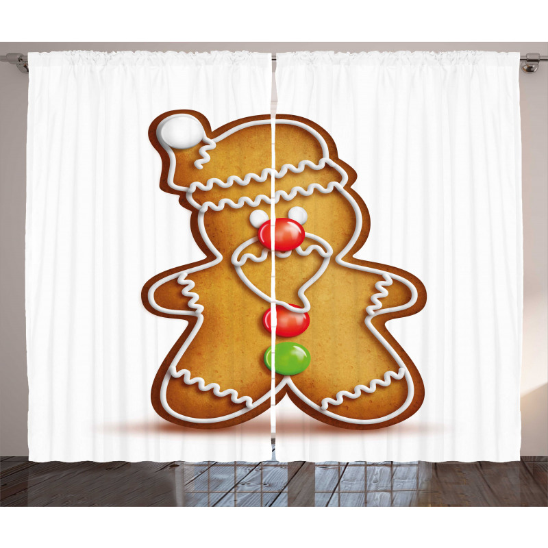 Cartoon Santa Curtain