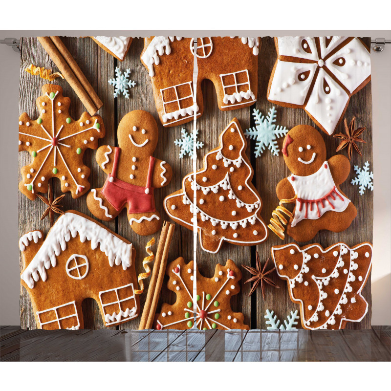 Cookies Snow Curtain