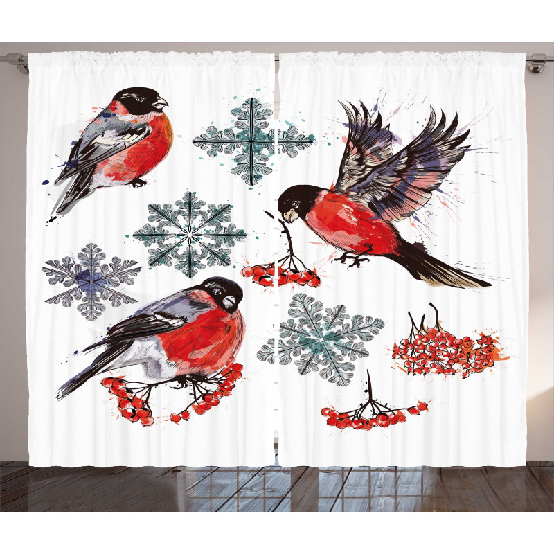 Christmas Composition Art Curtain