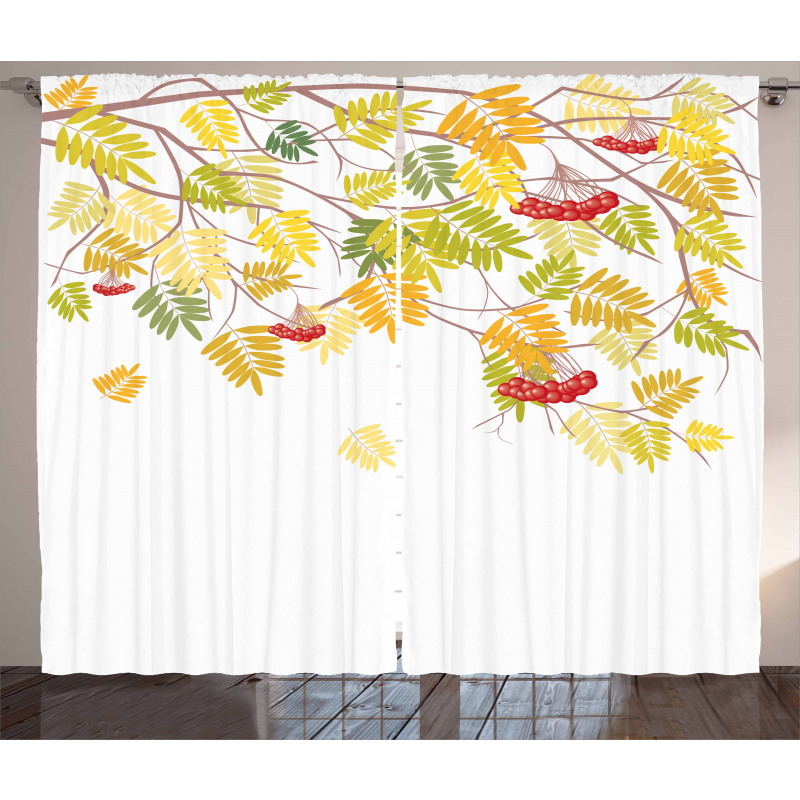 Colorful Vivid Fall Tree Curtain