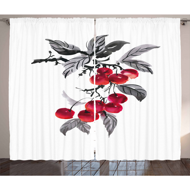 Branch of Rowan Artwork Curtain