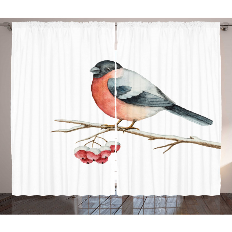 Wild Bird Watercolor Curtain