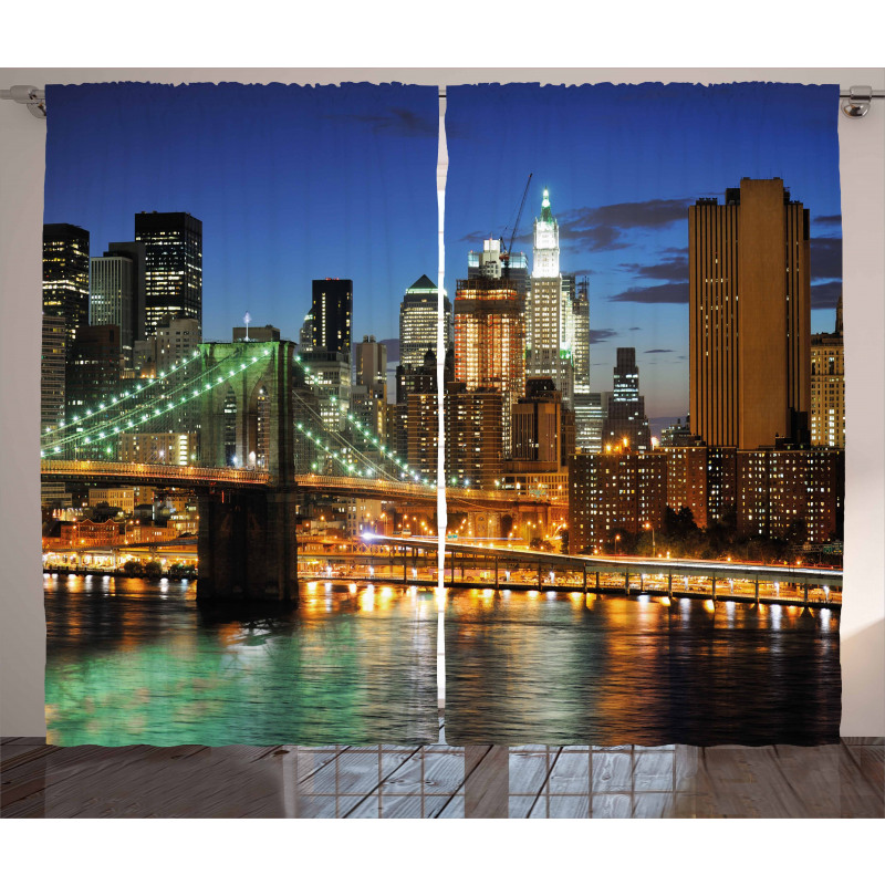New York at Night Bridge Curtain