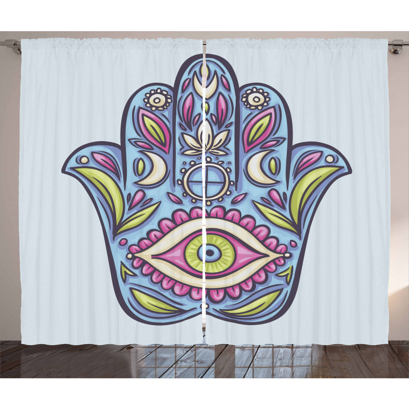 Spring Bloom Style Doodle Curtain