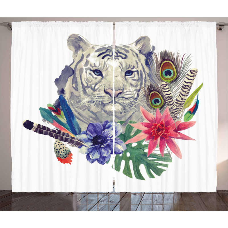 Retro Feline Cat Curtain