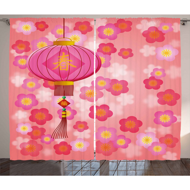 Cherry Blossom New Year Curtain