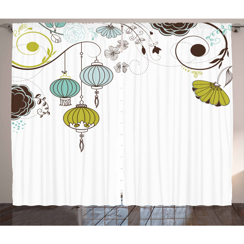 Abstract New Year China Curtain