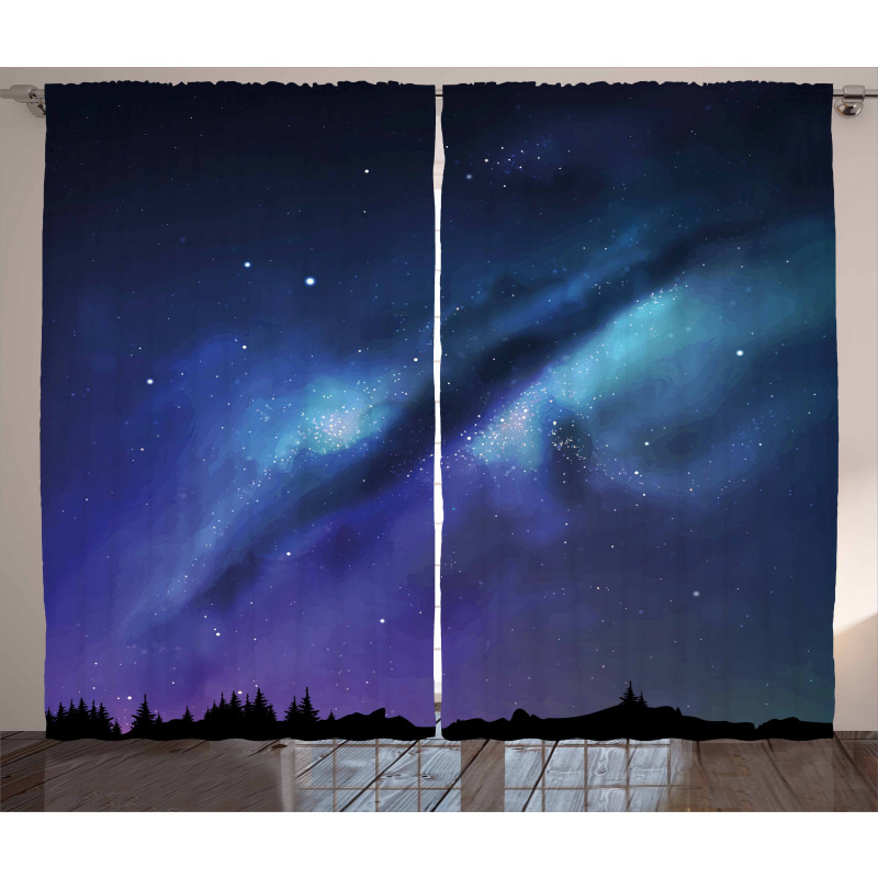 Milky Way Cosmos Inspired Curtain