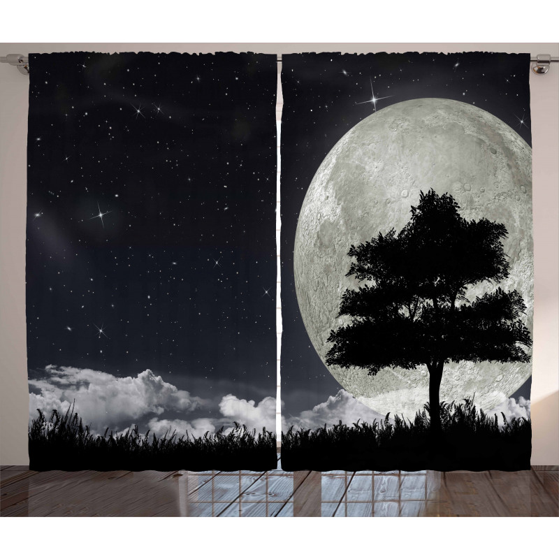 Giant Moon Tree Curtain