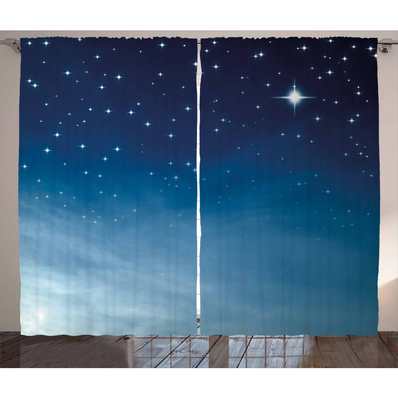 Ombre Sky Universe Cosmos Curtain