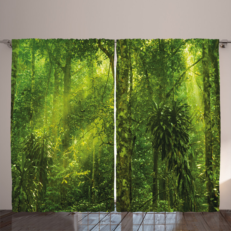 Tranquil Exotic Place Curtain