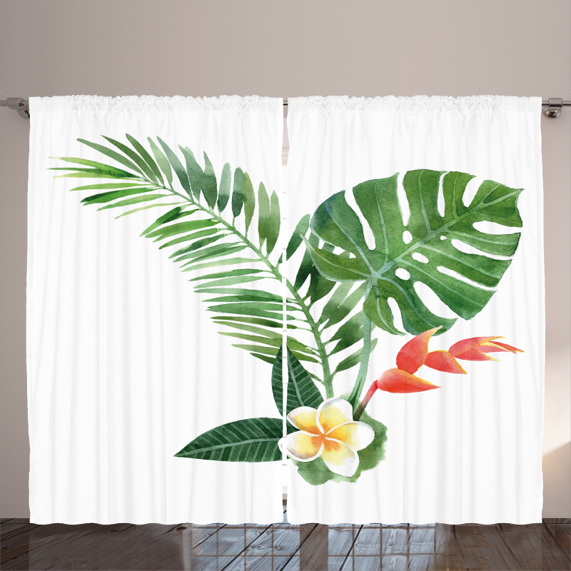 Blooming Tropical Fern Curtain